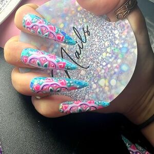 Colorful Geometric Nail Art